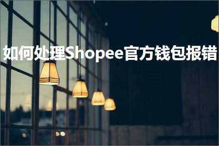 跨境电商知识:如何处理Shopee官方钱包报错